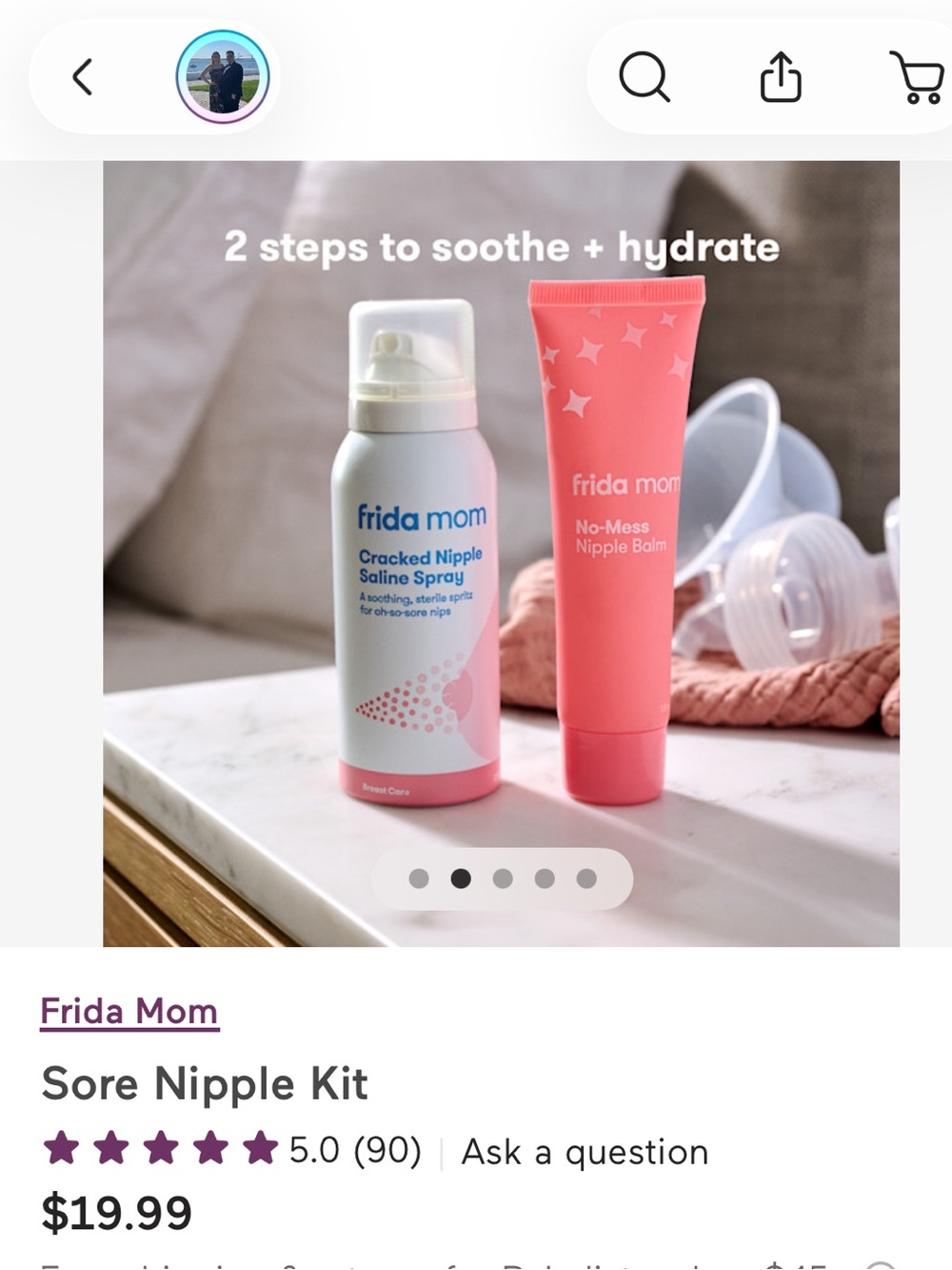 Frida Mom Sore Nipple Kit – Pink Moisturizing Relief